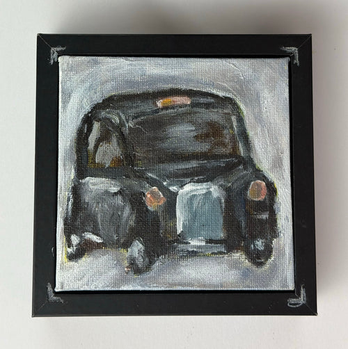 01/40  Black Cab, Acrylics on Canvas Framed - Preorder Now