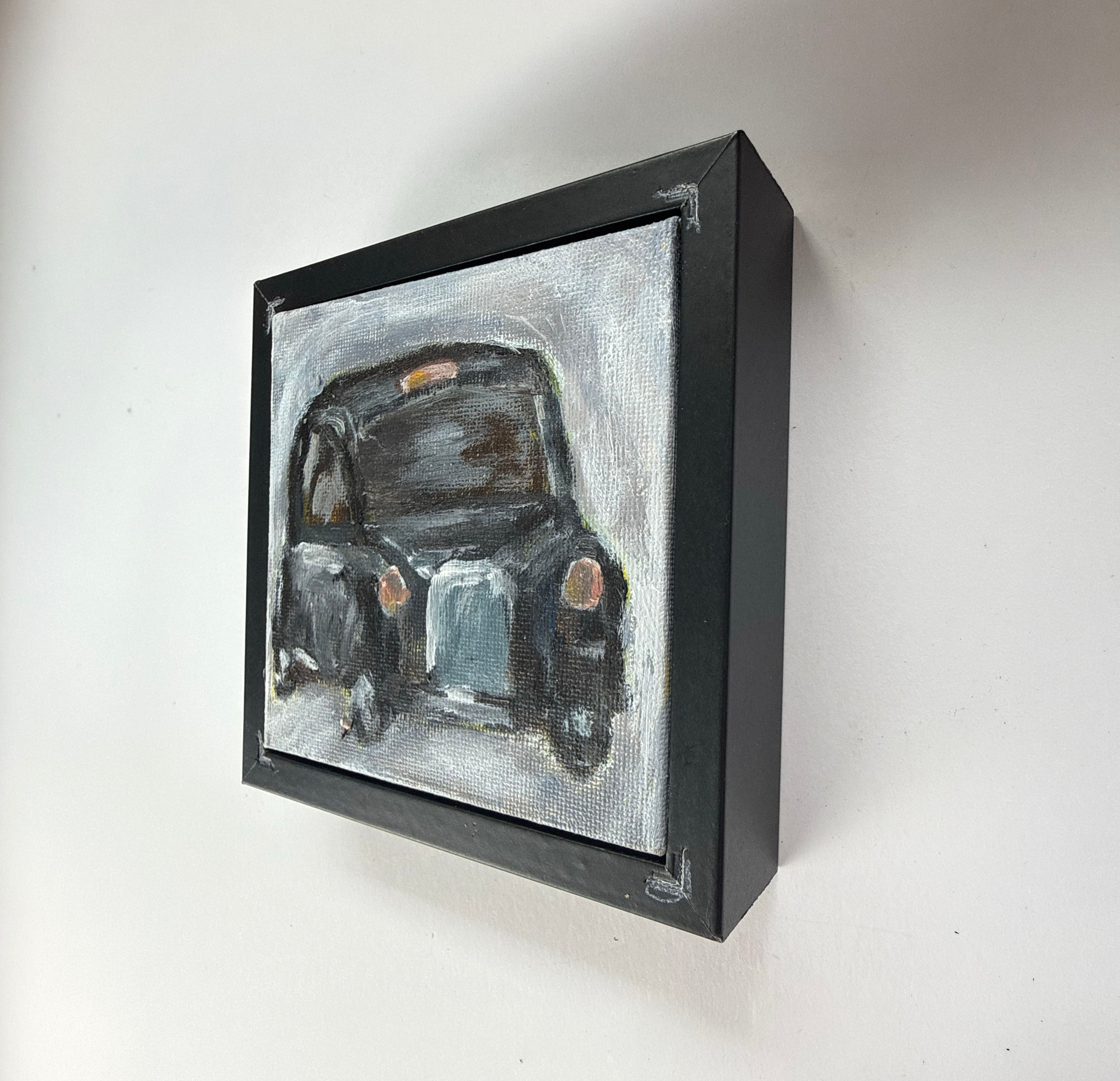 01/40  Black Cab, Acrylics on Canvas Framed - Preorder Now