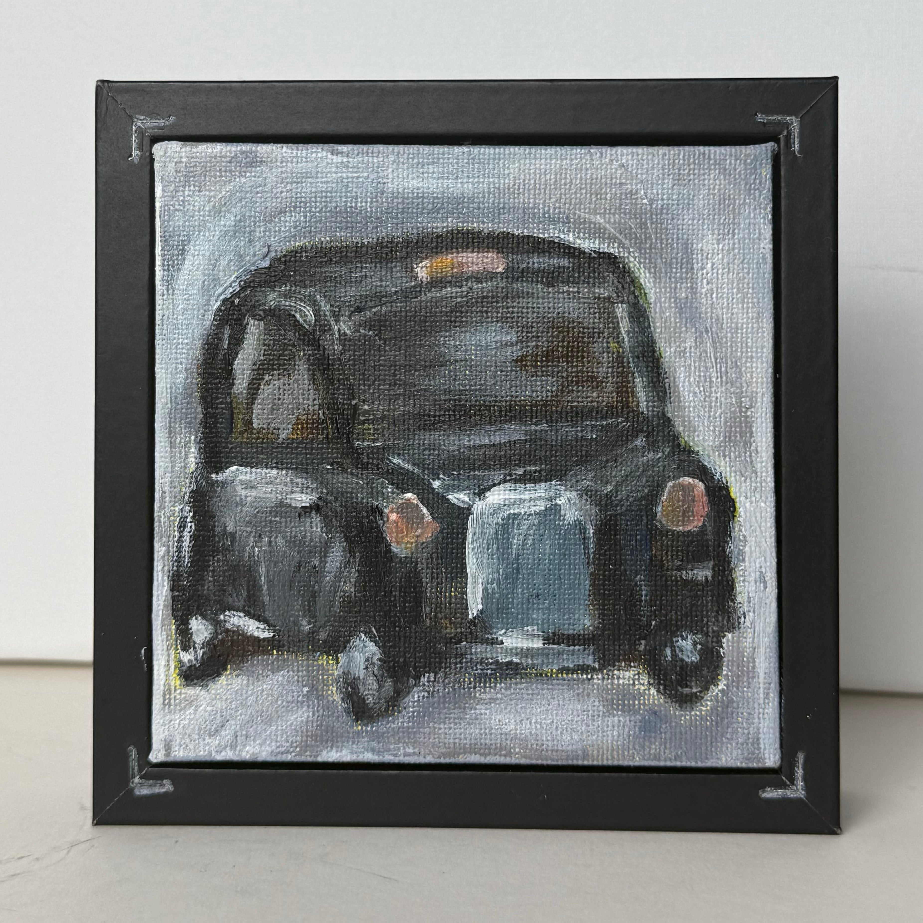 03/40  Black Cab, Acrylics on Canvas Framed