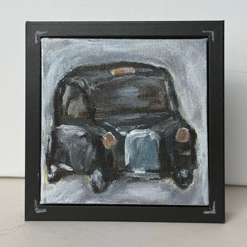 03/40  Black Cab, Acrylics on Canvas Framed