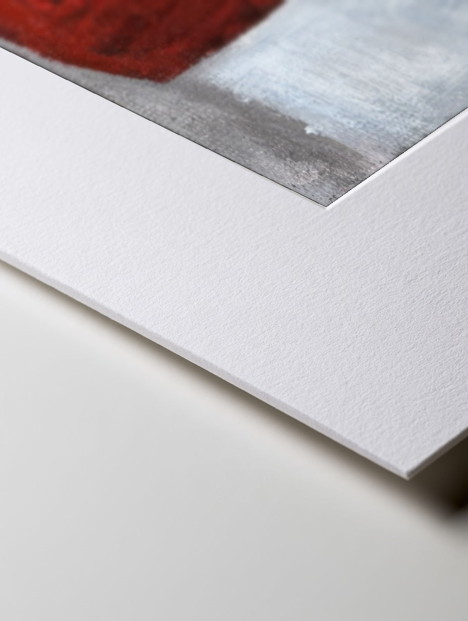Red Telephone Box mounted mini art print in a card mount, alternative view