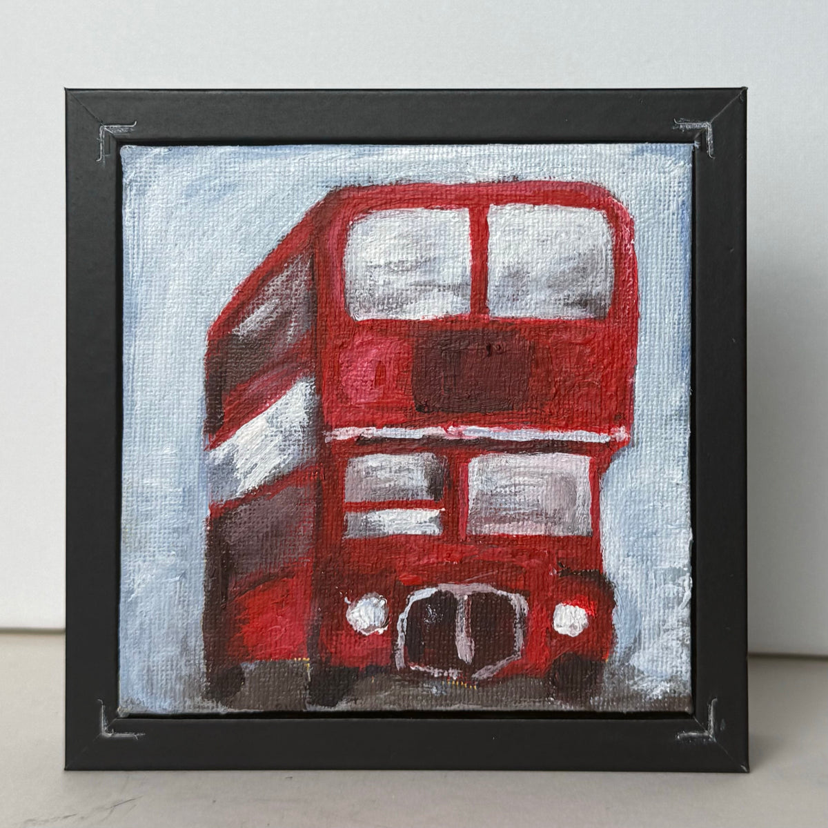 05/40 Red Bus, Acrylics on Canvas Frame