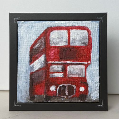 05/40 Red Bus, Acrylics on Canvas Frame