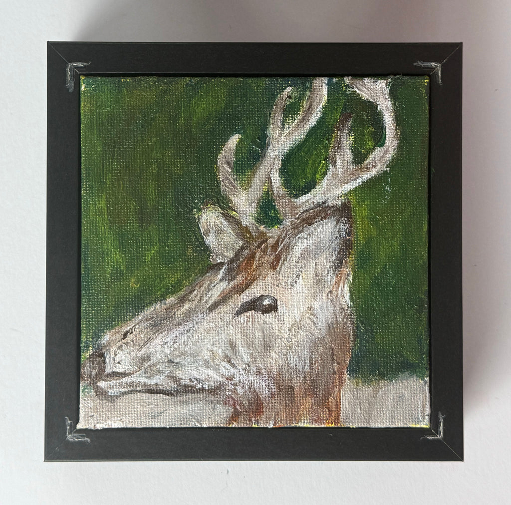 07/40 Richmond Deer, Acrylics on Canvas Framed - Preorder Now