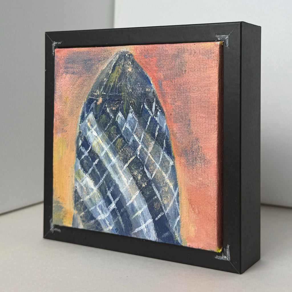 09/40 The Gherkin, Acrylics on Canvas Framed