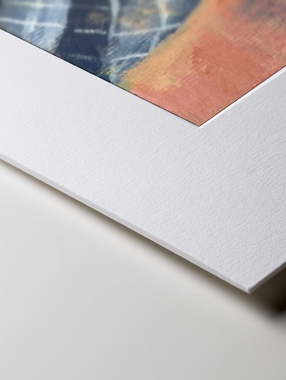The Gherkin mounted mini art print in a card mount, alternative view