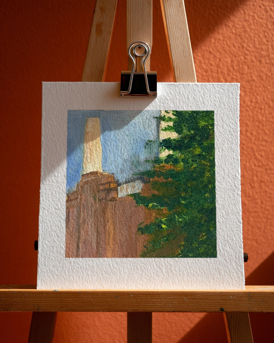Battersea Power Station Mini Print, 15cm x 15cm