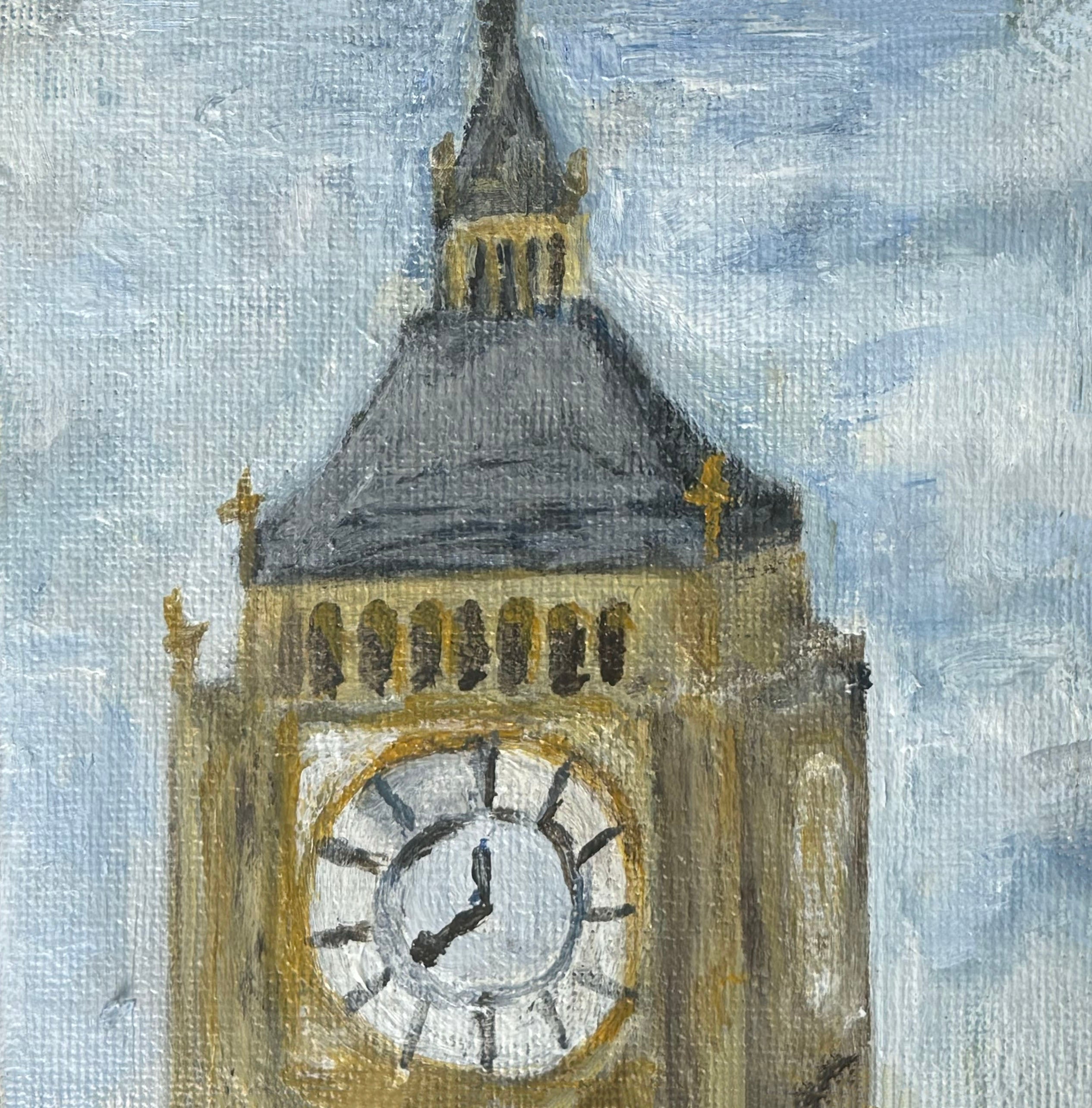 10/40 Big Ben, Acrylics on Canvas Framed