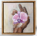 Cherish Original Painting – Acrylic on Canvas, 20 x 20 cm