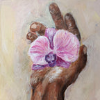 Cherish Original Painting – Acrylic on Canvas, 20 x 20 cm