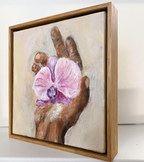 Cherish Original Painting – Acrylic on Canvas, 20 x 20 cm