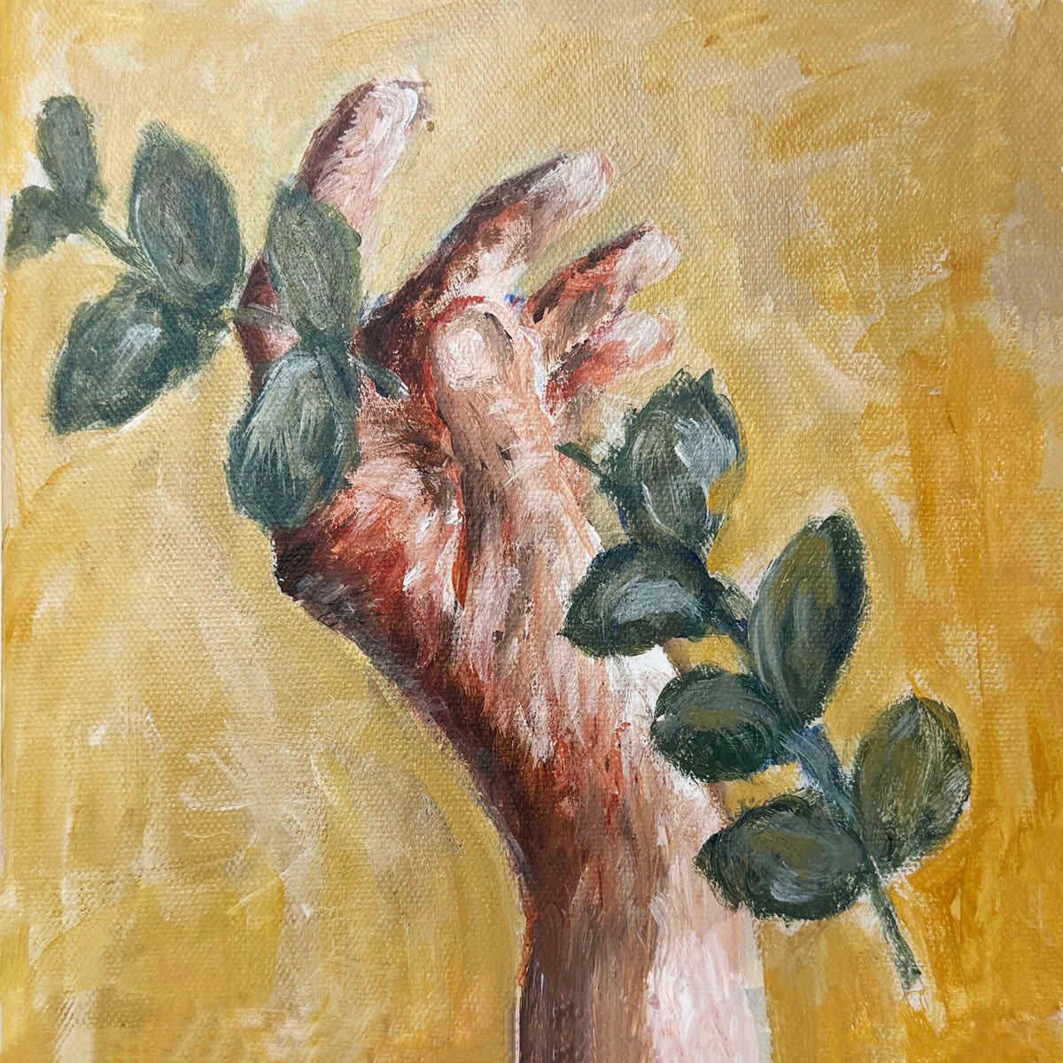 Embrace Original Painting – Acrylic on Canvas, 20 x 20 cm