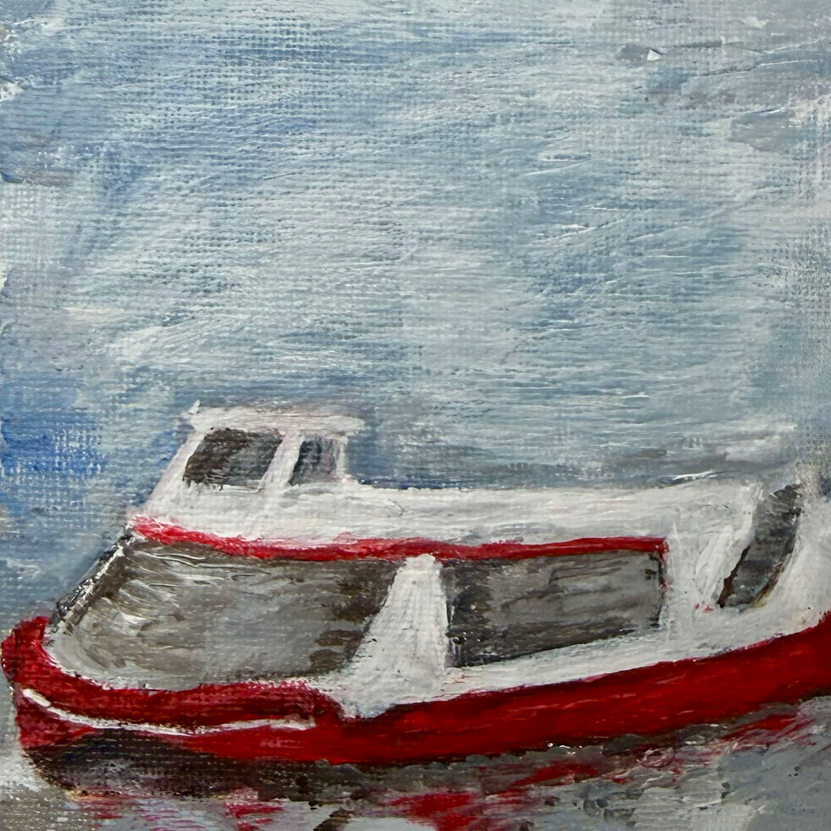 London Ferry – hand-painted London painting by London artist Hua Jing Li