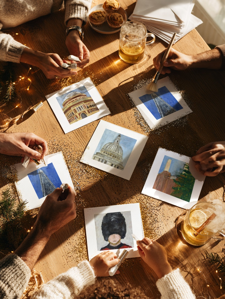 Glitter My London Christmas Cards – Workshop at Wimbledon Art Fair