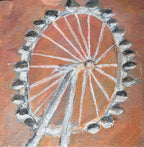 11/40 London Eye, Acrylics on Canvas Framed