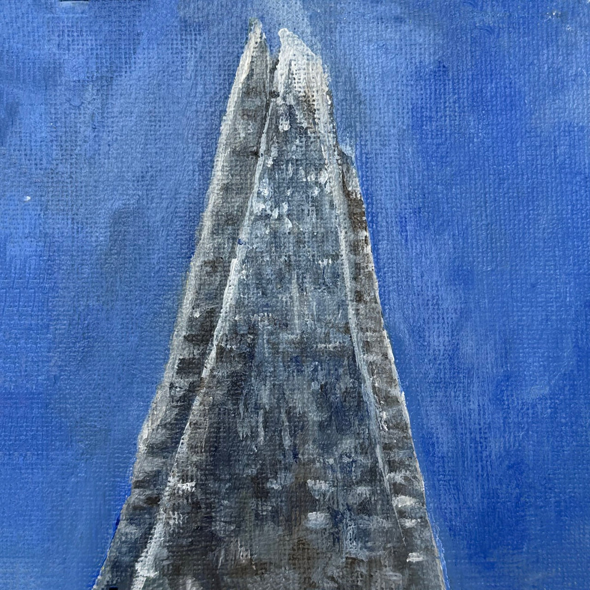 The Shard at golden hour – hand-painted London painting by London artist Hua Jing Li