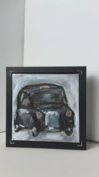 Video of the Black Cab hand-painted London painting by London artist Hua Jing Li